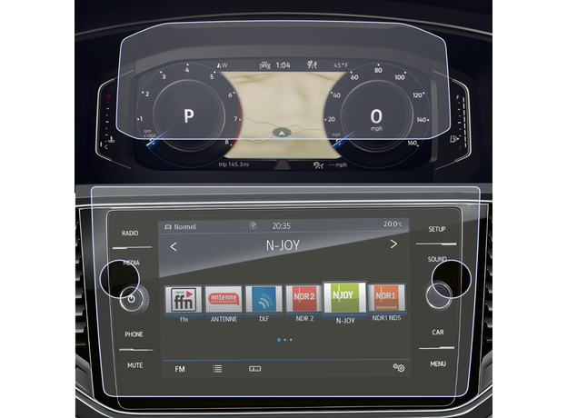 Folii Virtual Cockpit si Navigatie Volkswagen Tiguan 2018+
